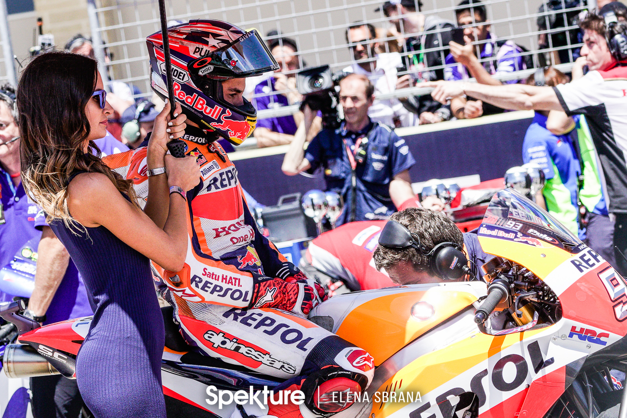 Earchphoto - Marc Marquez on grid before the MotoGP race in Austin, TX.