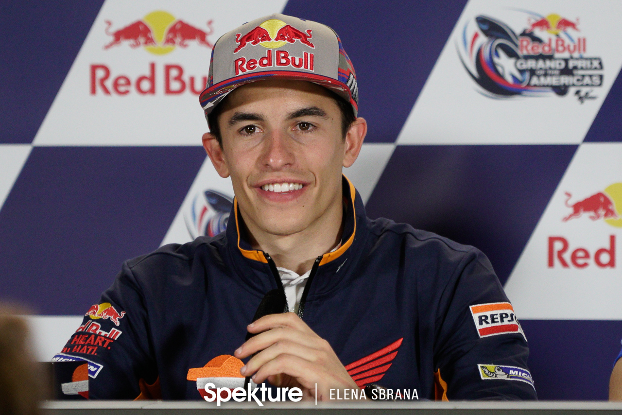 Earchphoto - Marc Marquez during the press conference before the MotoGP race in Austin, TX.