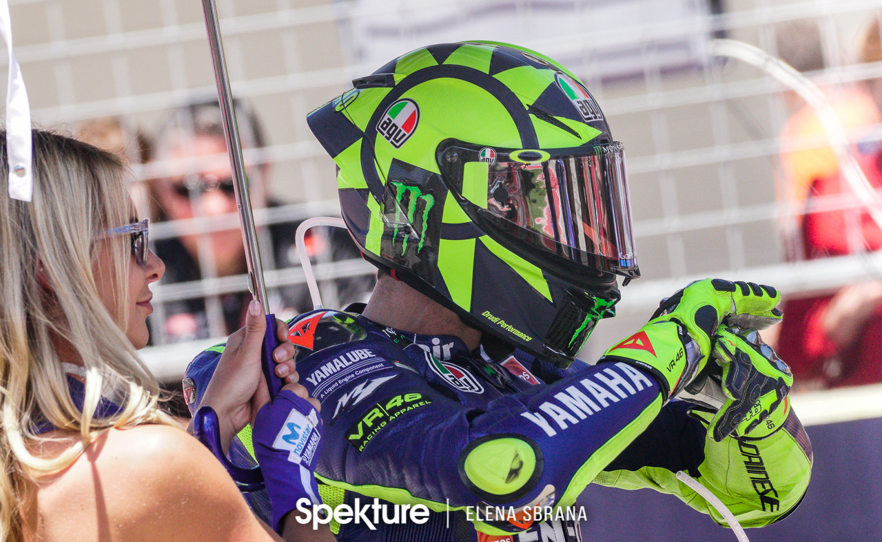 Earchphoto - Valentino Rossi on grid before the MotoGP race in Austin, TX.