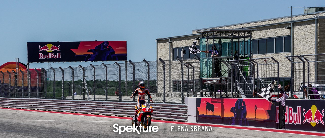 Earchphoto - Marc Marquez wins the MotoGP race in Austin, TX.