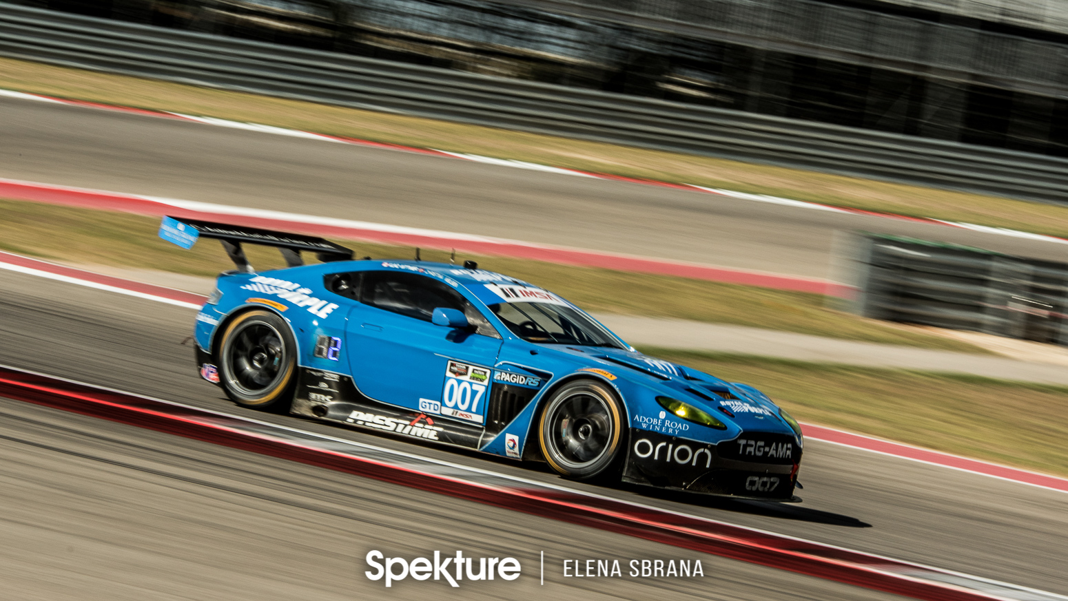 Earchphoto - The TRG-AMR Aston Martin of Christina Nielsen on the track in 2015.