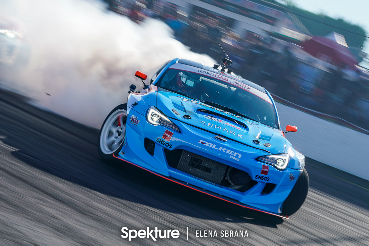 Earchphoto - Dai Yoshihara on track at Formula Drift Seattle.