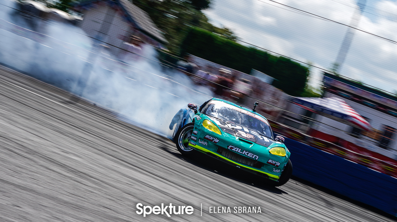 Earchphoto - Matt Field on track at Formula Drift Seattle.