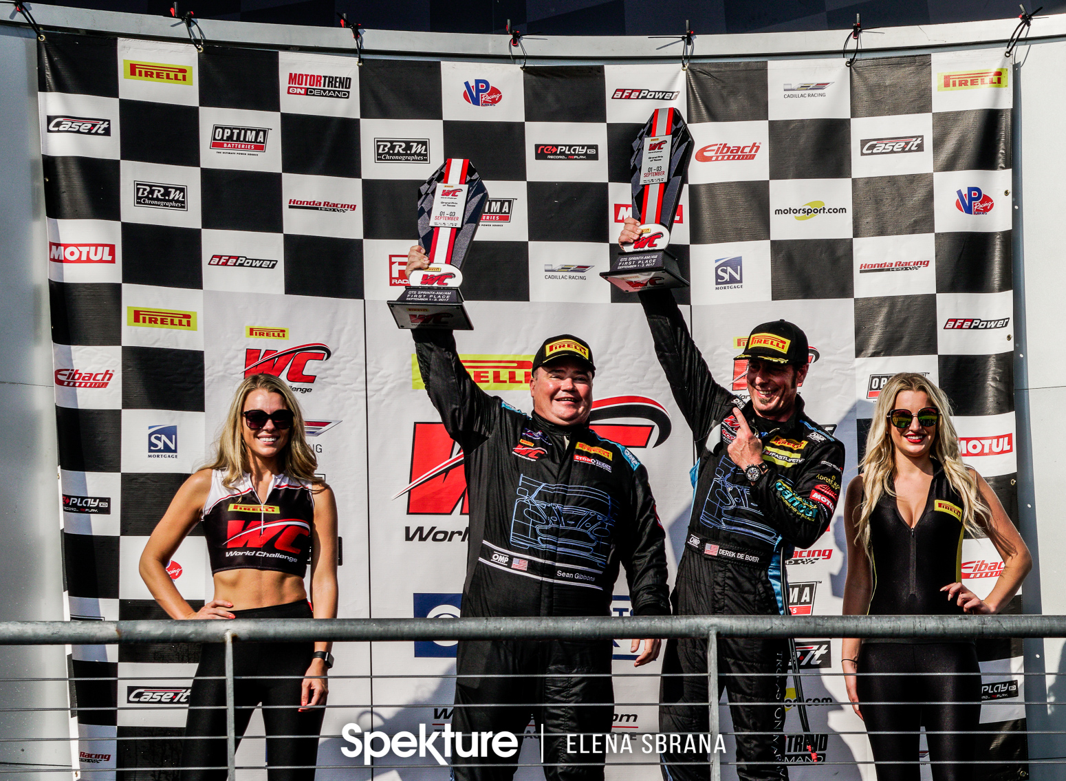 Earchphoto - Derek and Sean on the podium at COTA in 2017.