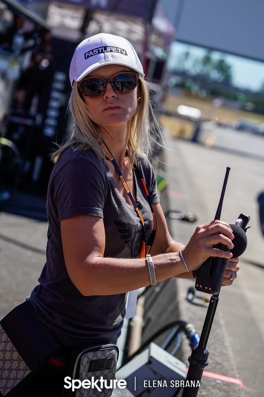 Earchphoto - Brooke De Boer in pit lane during a race. 