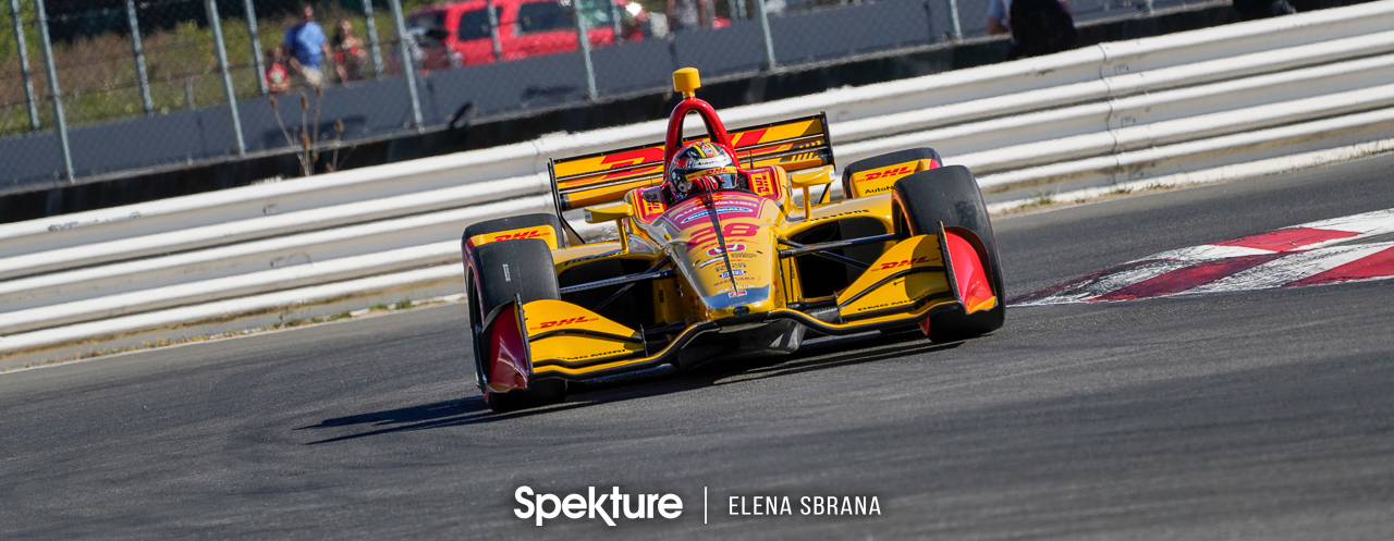 Earchphoto - Ryan Hunter-Reay in qualifying at the Grand Prix of Portland. Verizon Indycar Series. 