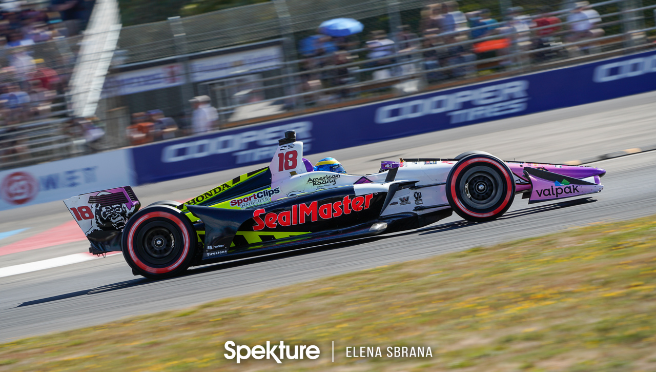 Earchphoto - Sebastien Bourdais in qualifying at the Grand Prix of Portland. Verizon Indycar Series. 