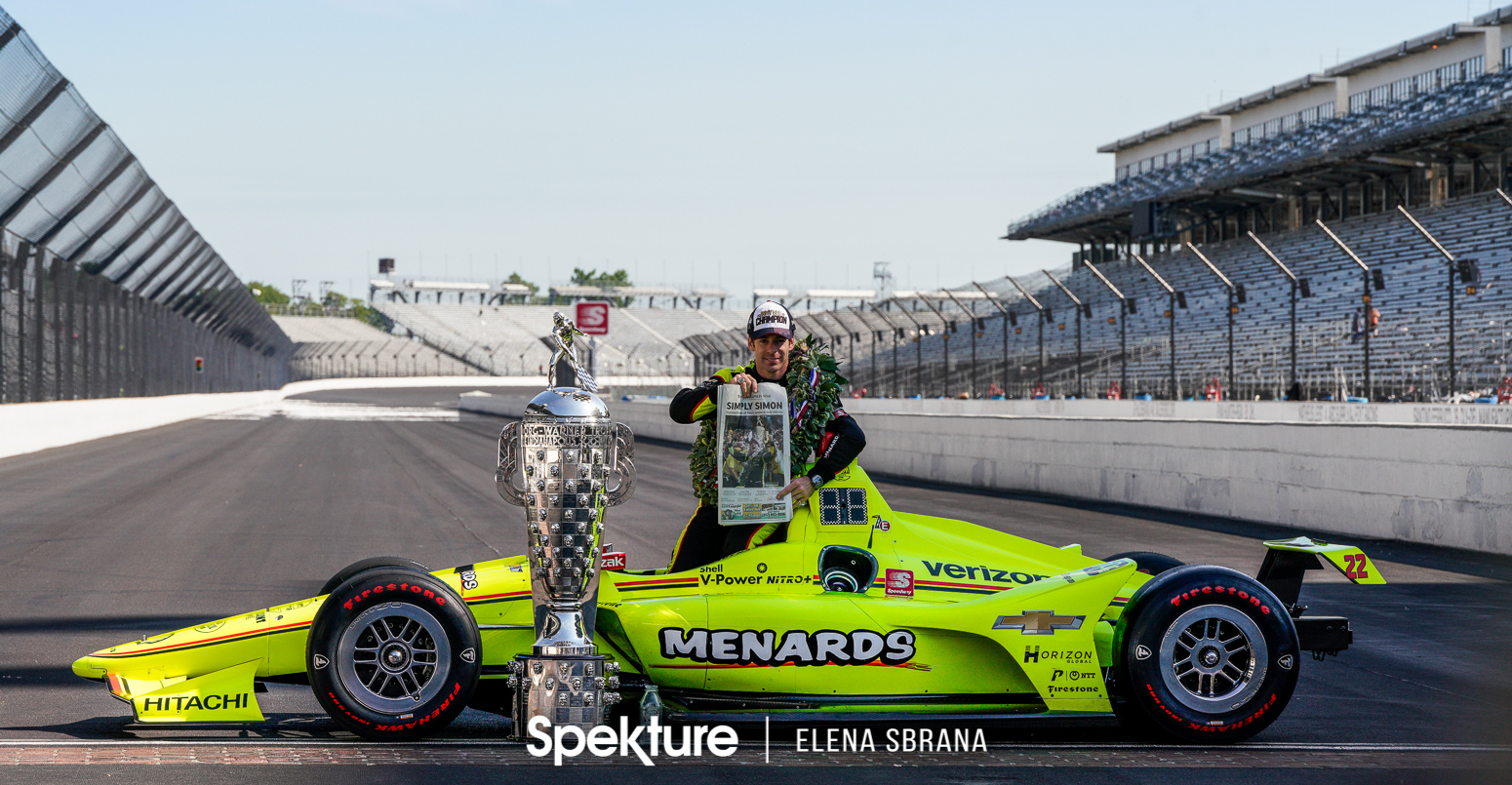 Earchphoto Sports - Simon Pagenaud on the yard of bricks