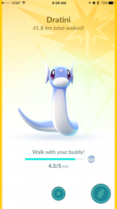Pokémon Go - walk with buddy