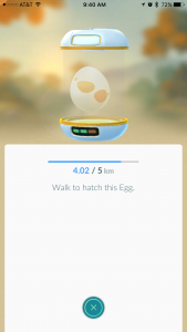 Pokémon Go - Walk to hatch egg